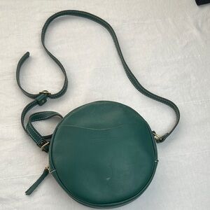 Portland Leather Green Crossbody Bag with Adjustable Strap